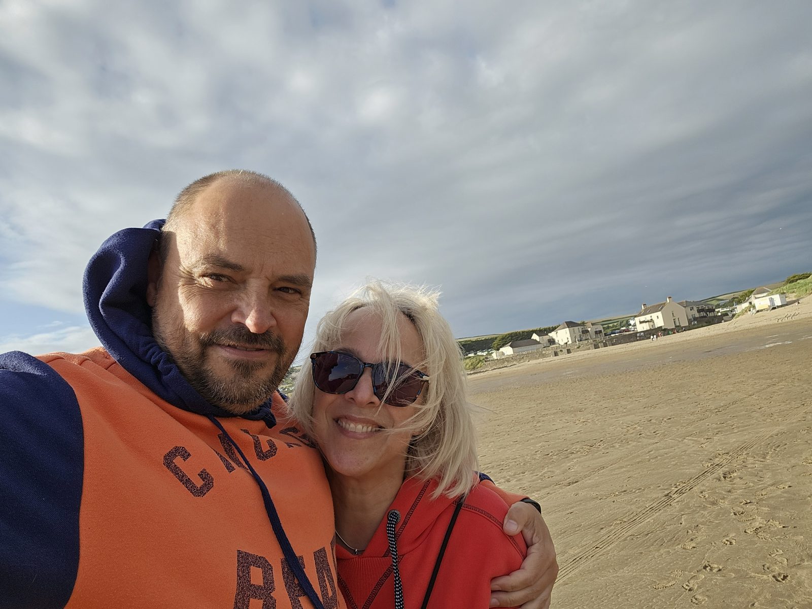 Steve and Karen on the beach in North Devon
